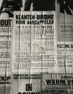 97800 Afbeelding van de bekendmaking met de tekst 'klanten-binding/ voor aardappelen/ ...', aangeplakt te Utrecht.